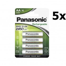 GP - Panasonic Rechargeable AA 2.450 mAh - Size C D and XL - BS520-2450R-CB