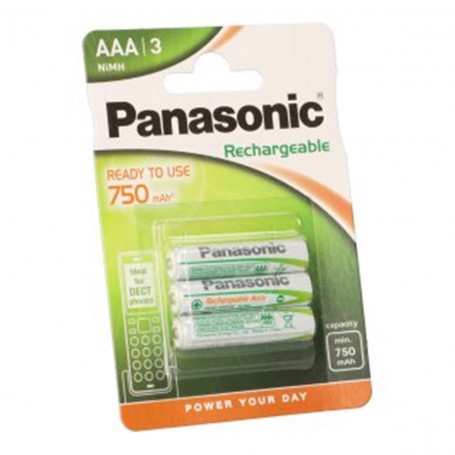 GP - Panasonic Rechargeable AAA 750 mAh - Size C D and XL - BS522-750-CB