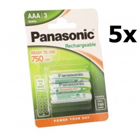 GP - Panasonic Rechargeable AAA 750 mAh - Size C D and XL - BS522-750-CB