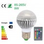 Oem, Offer € 6.99 - 9W E27 RGB LED bulb with remote CG007, E27 LED, CG007-CB