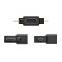 UGREEN, Mini+Micro-HDMI Male to HDMI Female Straight Adapter UG053, HDMI adapters, UG053