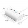 UGREEN, USB-C Type C 4 Ports High Speed HUB with 0.5 m Cable UG135, , UG135