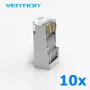 Vention, 10x Vention CAT6 RJ45 Plug 8P8C Modular Network Plug AL456, Network adapters, AL456