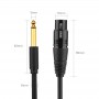 UGREEN, Cannon Cable XLR Female to 6.35mm Audio Male, , UG225-CB