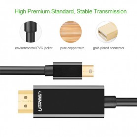 UGREEN, Mini Dislayport DP Male HDMI Male cable, , UG330-CB